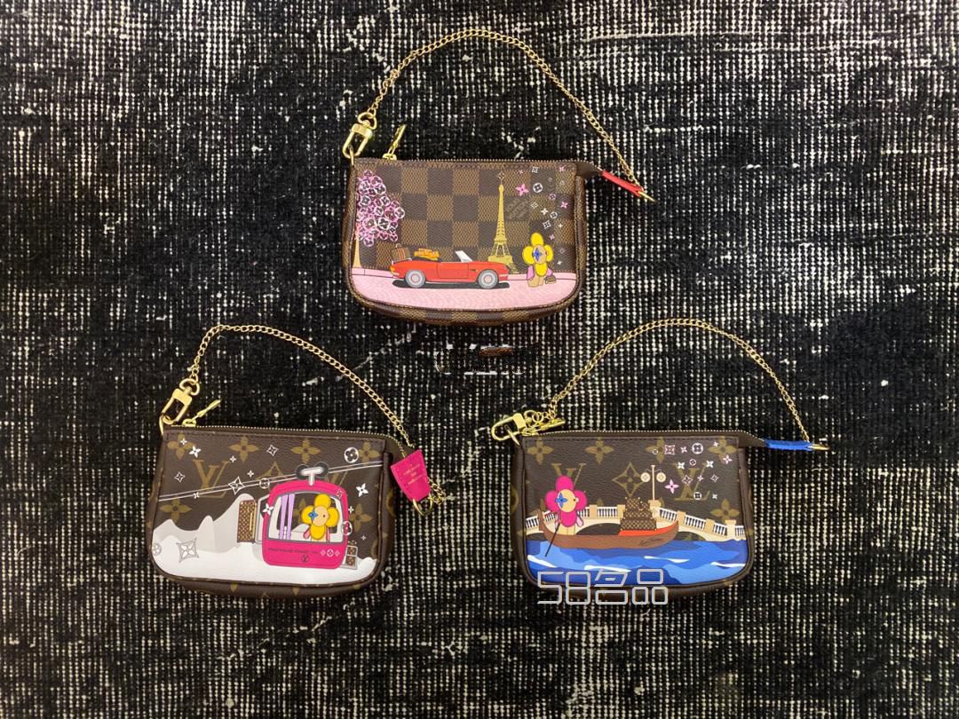 LV限定小麻将包,clemence lv钱包