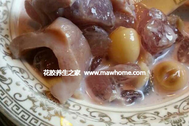 紫薯牛奶炖花胶