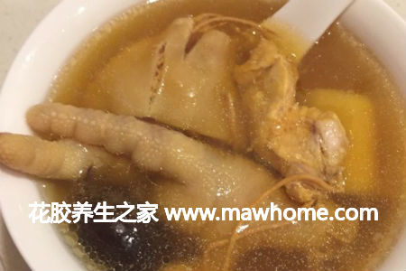 花胶虫草花山药鸡汤
