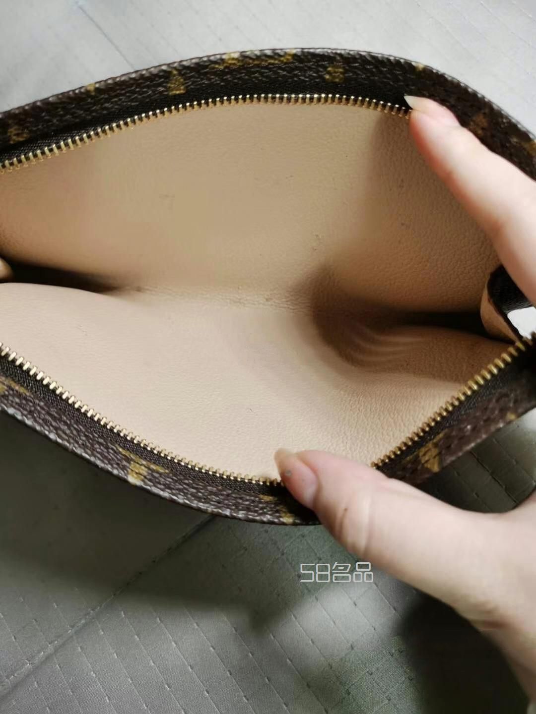 中古LV老花大号子包珍珠手提vintage,白色lv包