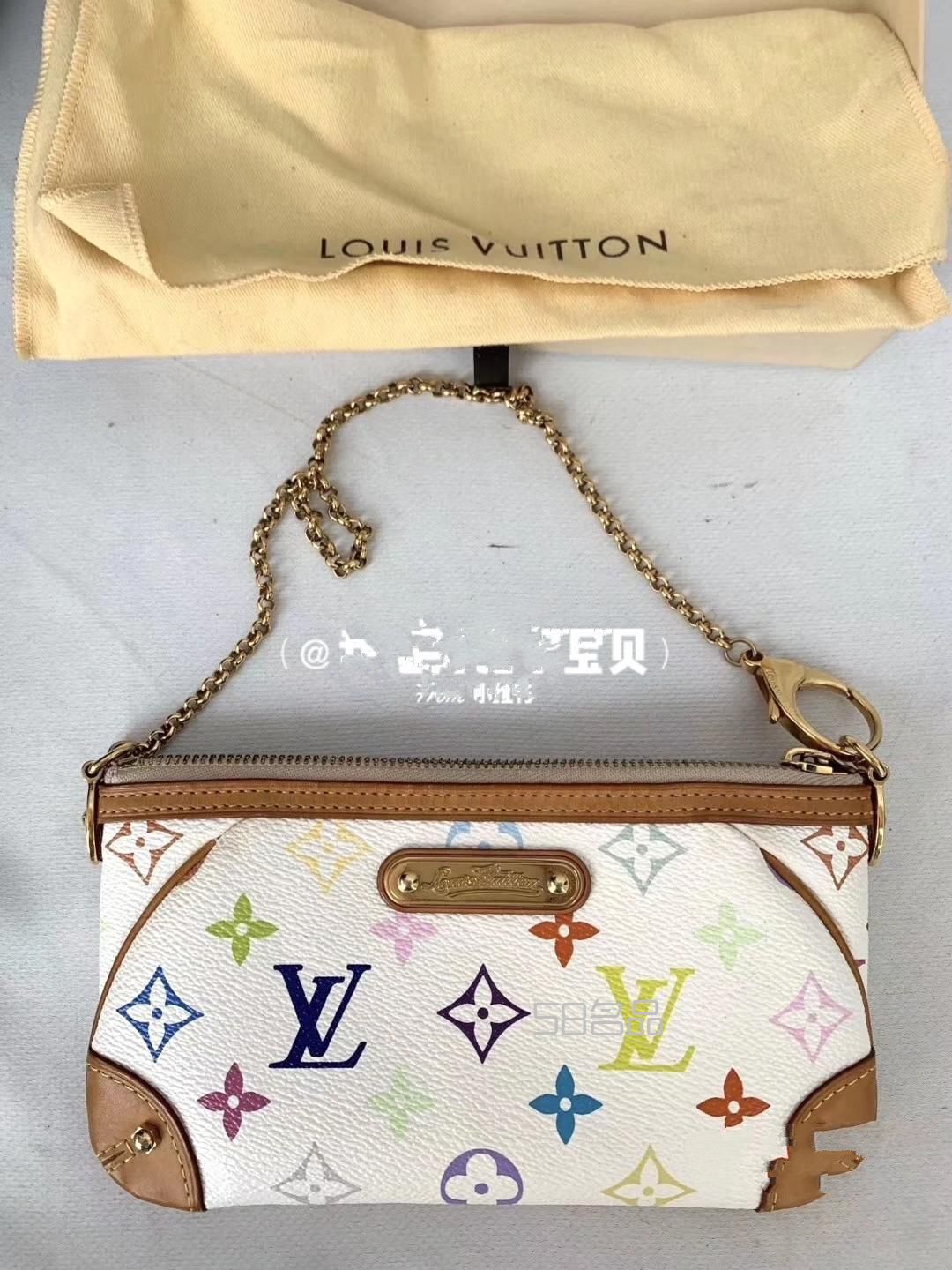 商品详情——Louis Vuitton 白三彩老花手提包/单肩包 中